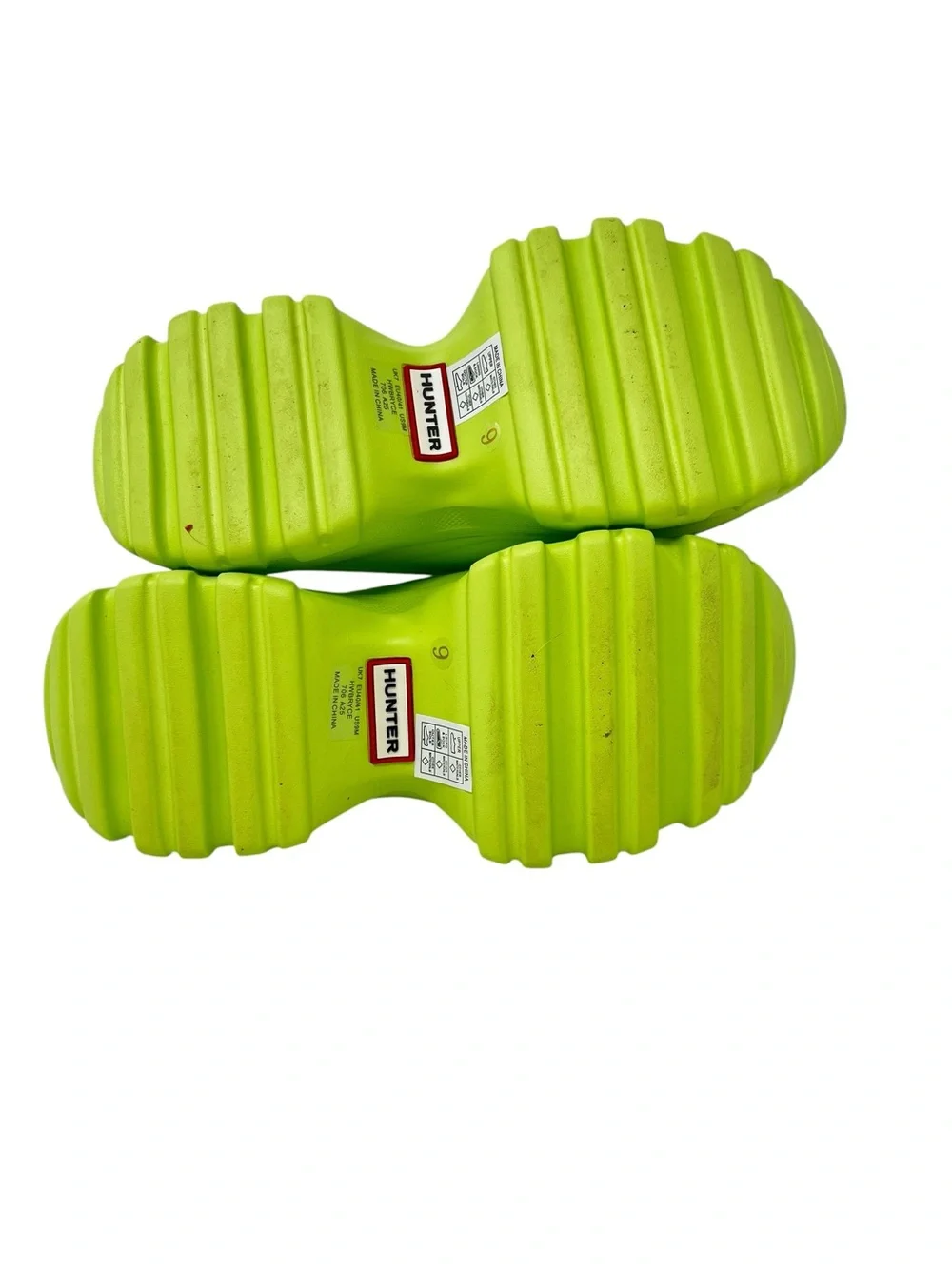 Hunter  Neon Lime Platform Clog